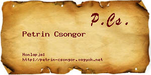 Petrin Csongor névjegykártya